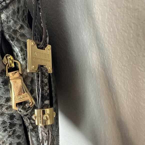 Aimee Kestenberg Tuscany Hobo Purse Shoulder Bag Suede Animal Print Leather - Picture 3 of 10